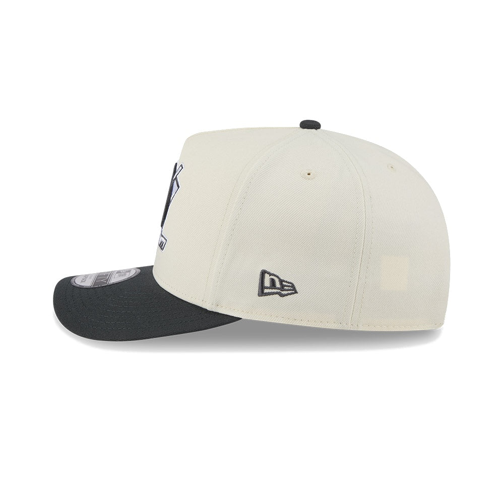 New Era 9FIFTY 3 Times A-Frame Pre-Curved Snapback Anaheim Ducks - Chrome / Steel - Image 4