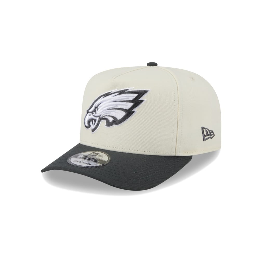 New Era 9FIFTY 3 Times A-Frame Pre-Curved Snapback Philadelphia Eagles - Chrome / Steel - Image 2