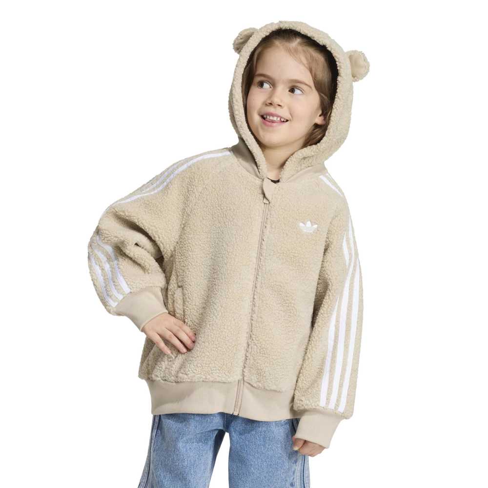 Adidas Kids Care Bears Fleece Tracktop - Khaki Heather - Image 2