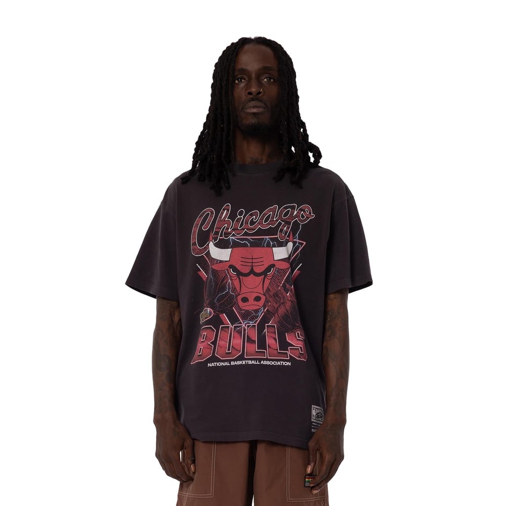 Mitchell & Ness Roll The Dice Tee Chicago Bulls - Overdyed Black
