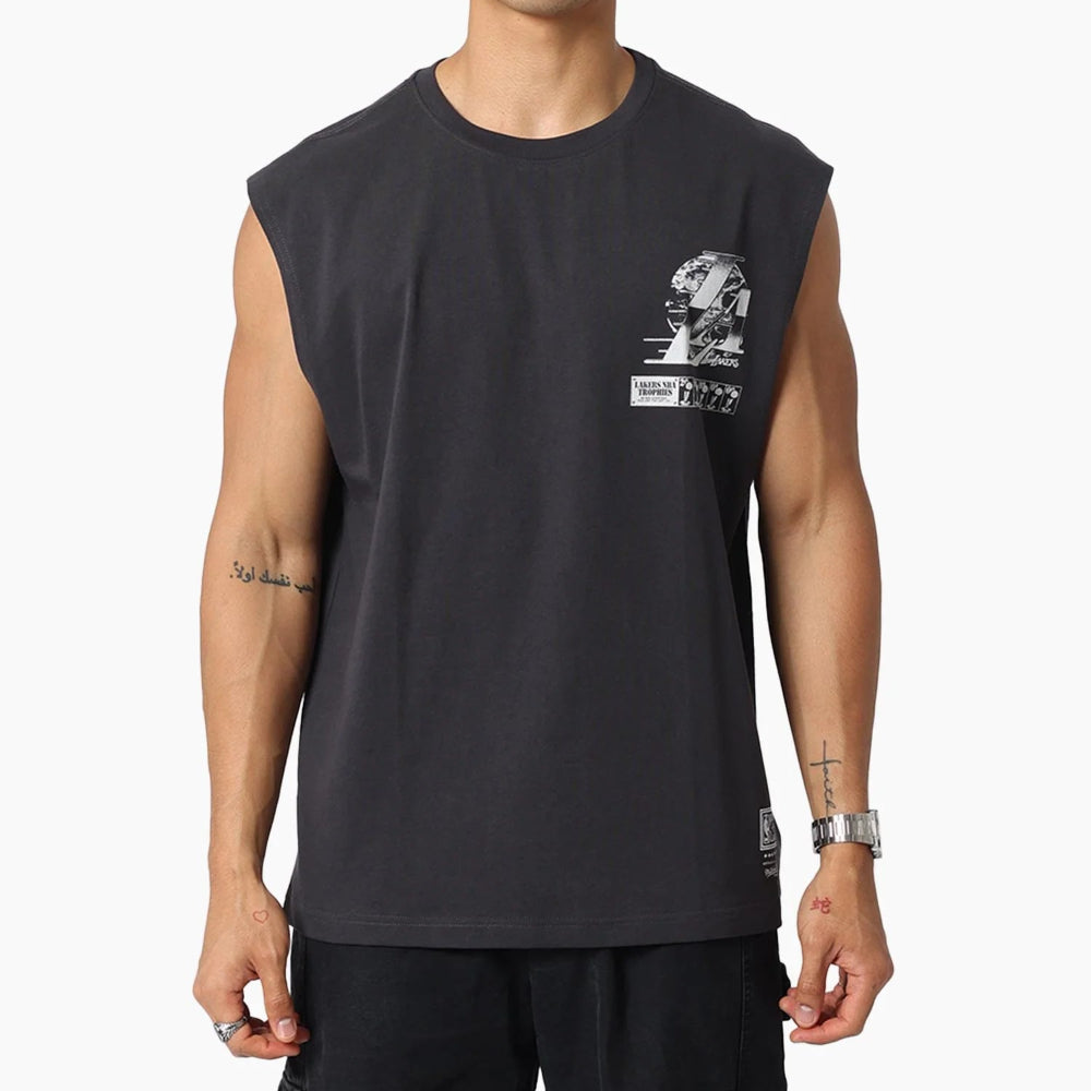 Mitchell & Ness The Champions Ring Muscle Tee - Faded Black