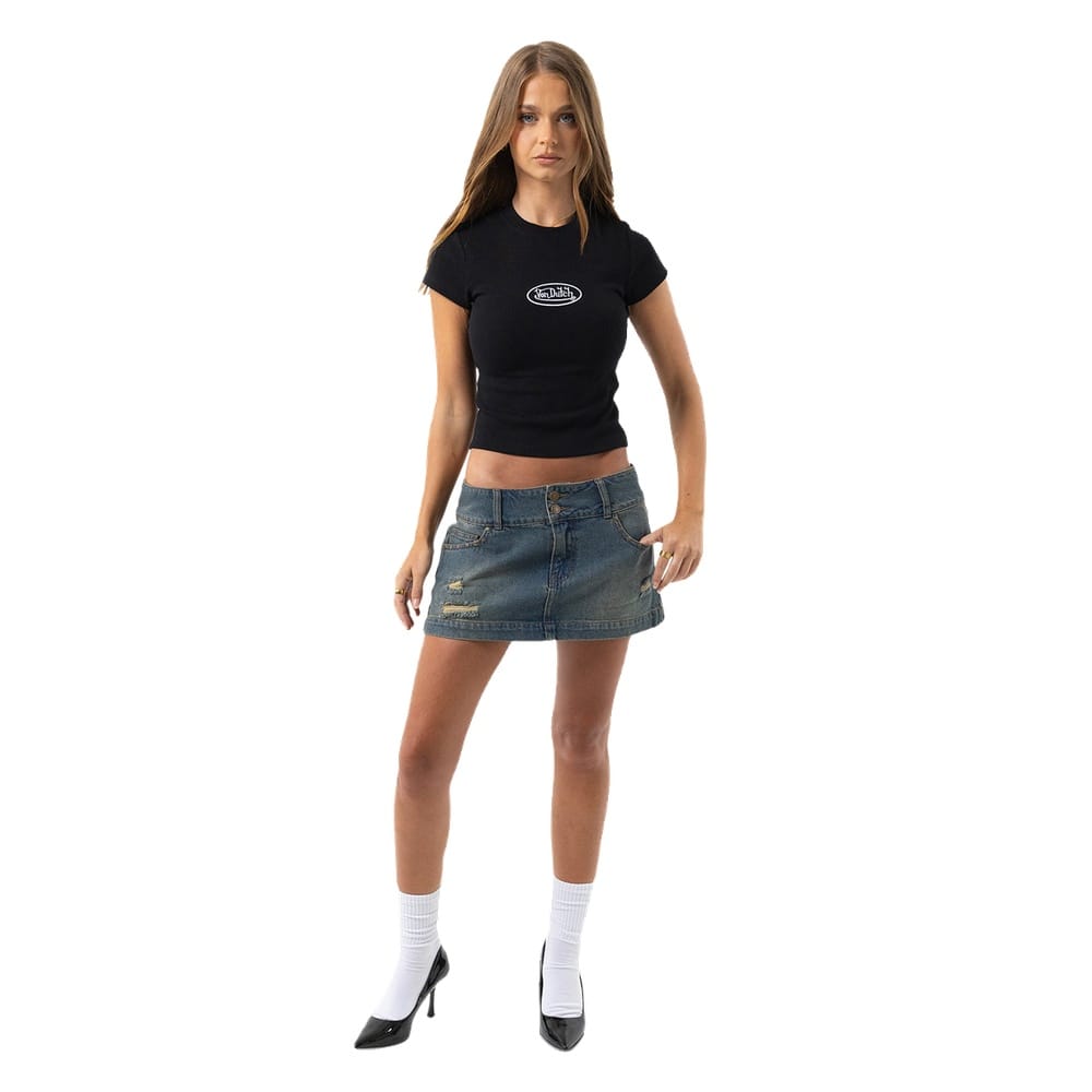 Von Dutch Oval Baby Tee - Black