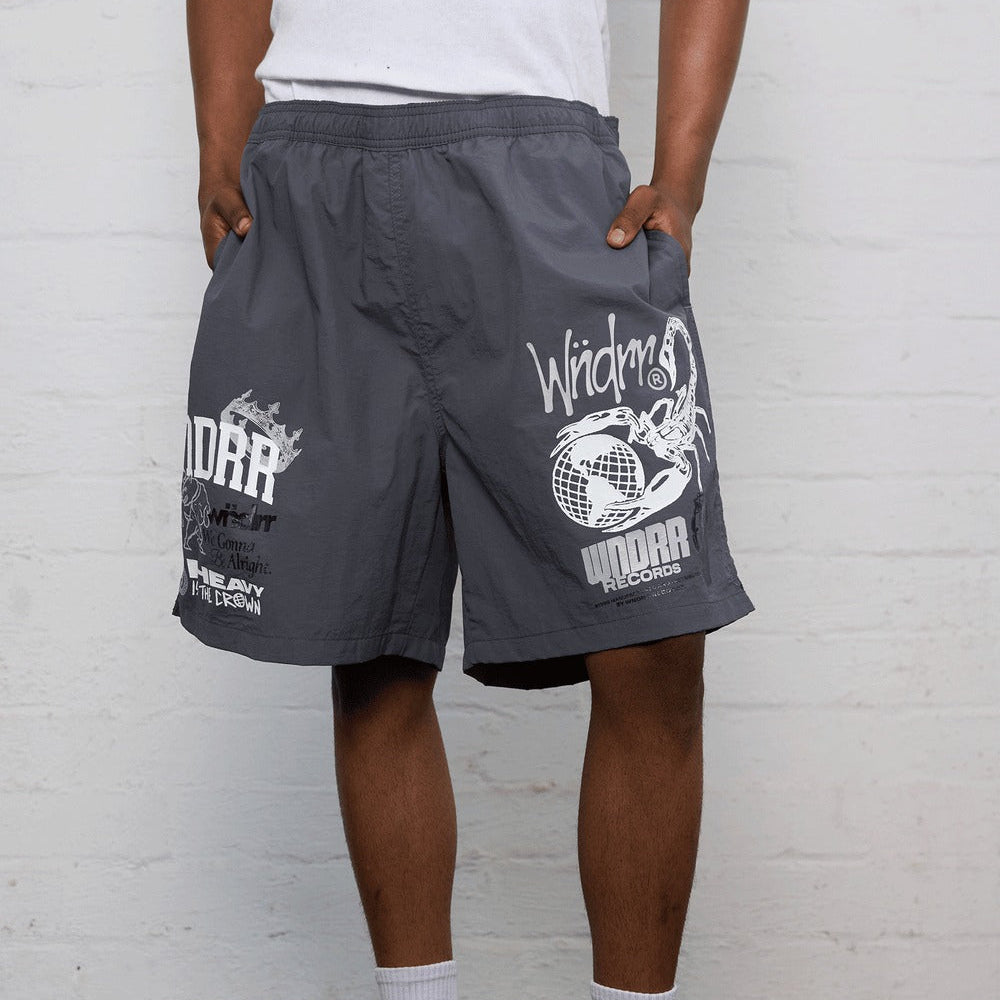 WNDRR Syndicate Swim Short -Washed Black
