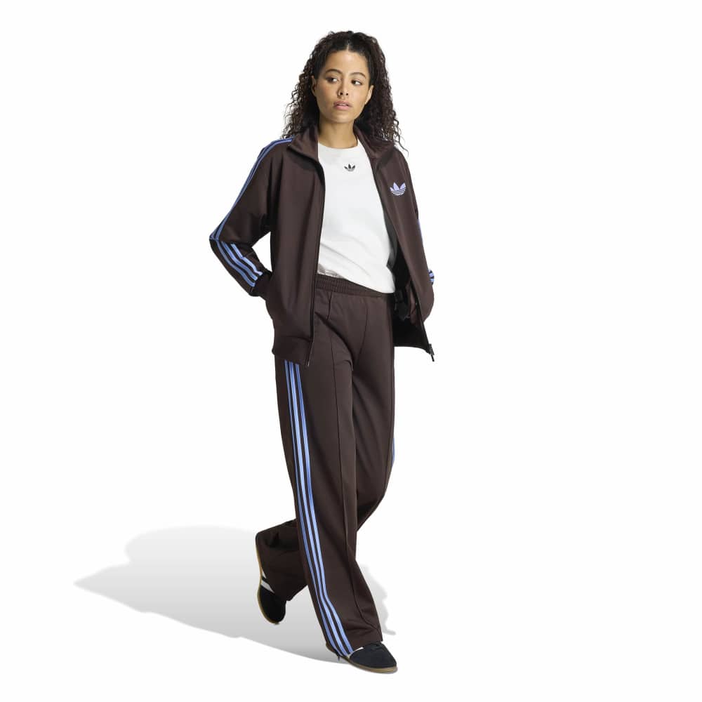 Adidas Women's Firebird Loose Track Pants - Aurora Coffee / Blue Fusion