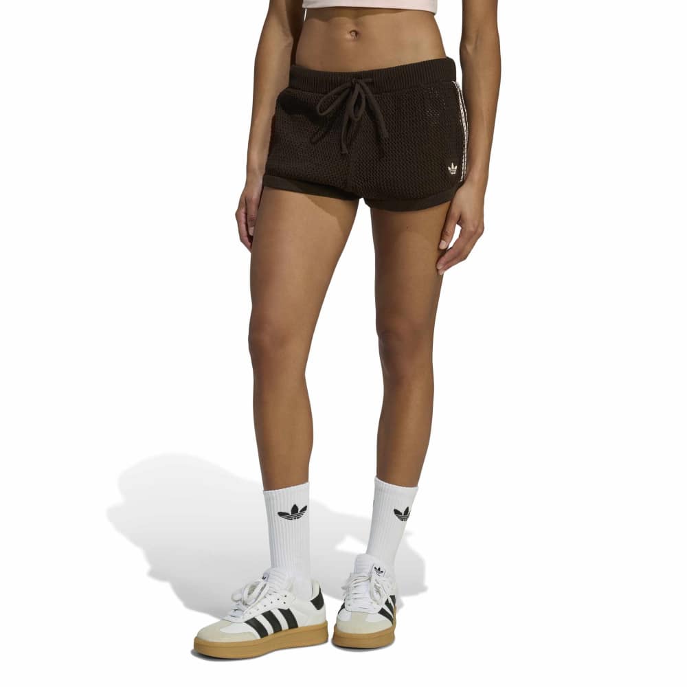 adidas Womens Knitted Crochet Short - Aurora Coffee