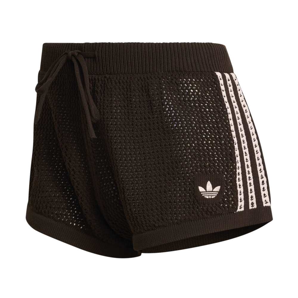 adidas Womens Knitted Crochet Short - Aurora Coffee