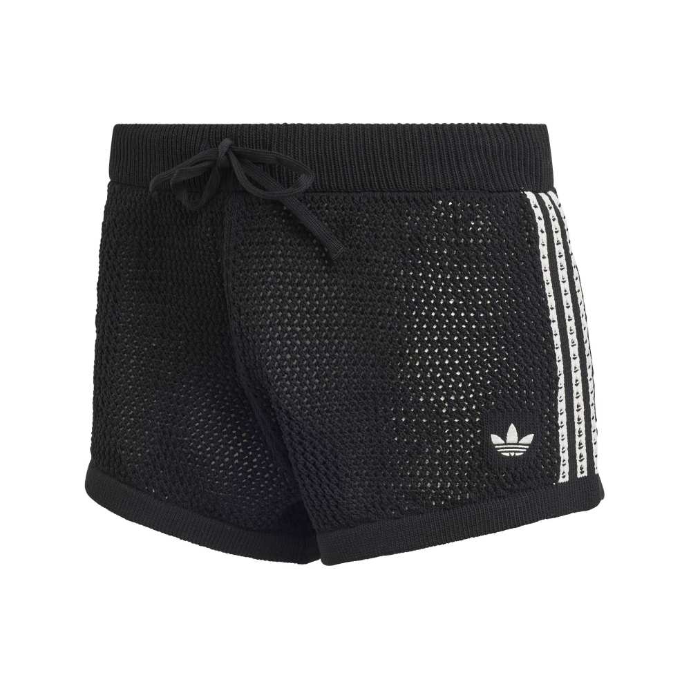 adidas Womens Knitted Crochet Short - Black