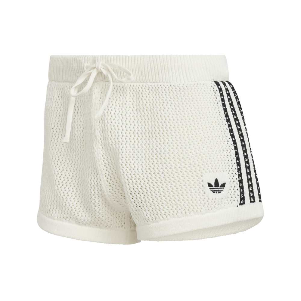adidas Womens Knitted Crochet Short - Off White