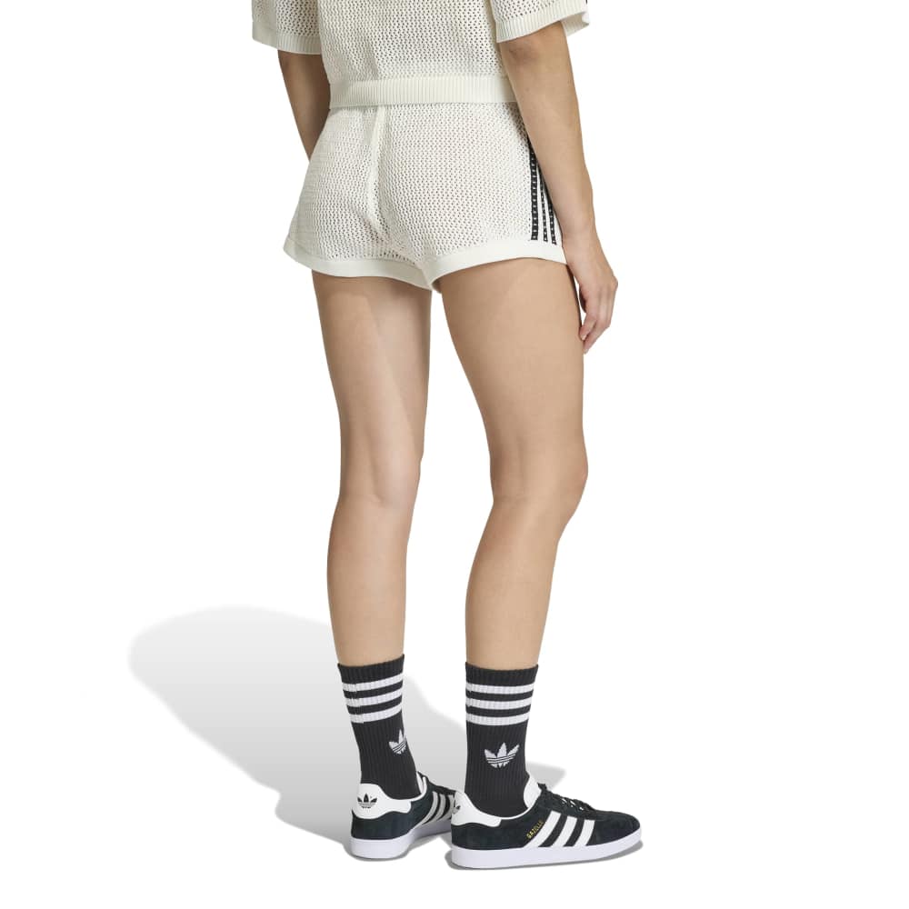 adidas Womens Knitted Crochet Short - Off White