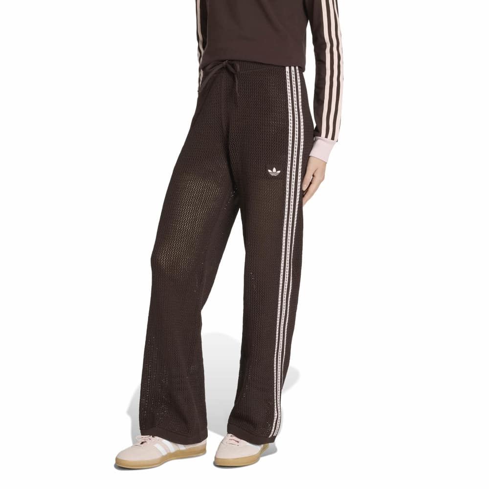 adidas Womens Knitted Crochet Track Pant - Aurora Coffee
