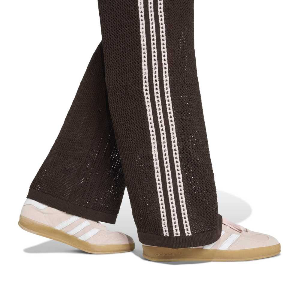 adidas Womens Knitted Crochet Track Pant - Aurora Coffee