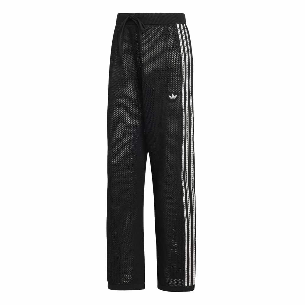adidas Womens Knitted Crochet Track Pant - Black