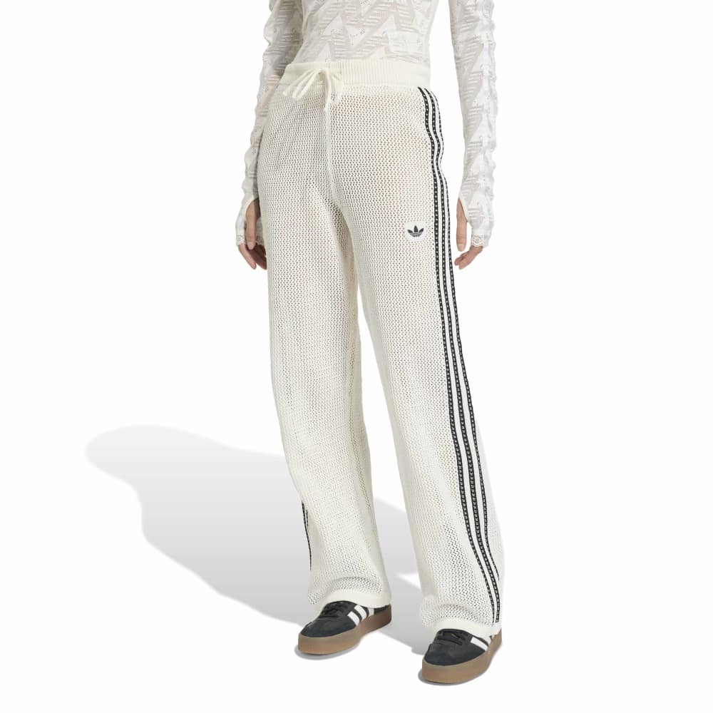 adidas Womens Knitted Crochet Track Pant - Off White