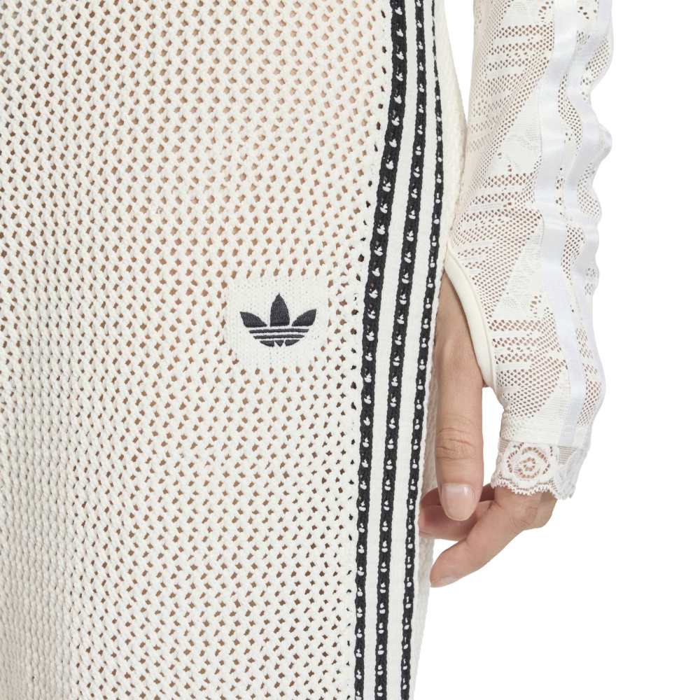 adidas Womens Knitted Crochet Track Pant - Off White