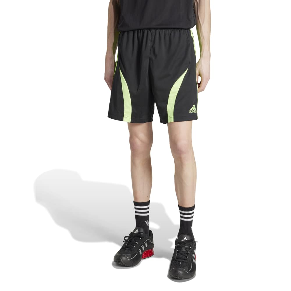 adidas Teamgeist Adicolor Shorts - Black / Signal Green