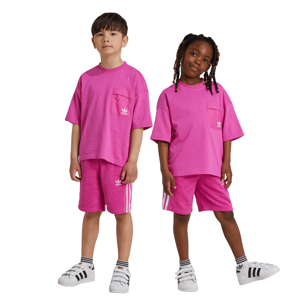 adidas Childrens Adicolor Short Tee Set - Semi Lucid Fuchsia