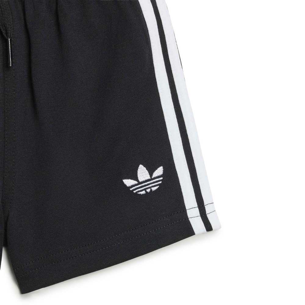 Adidas Kids 3-Stripes T-Shirt and Shorts Set - Black