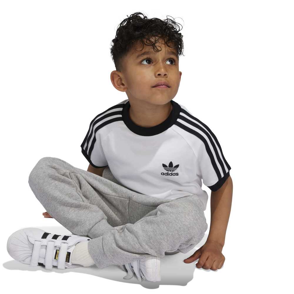 adidas Kids Adicolor Trefoil Tee - White