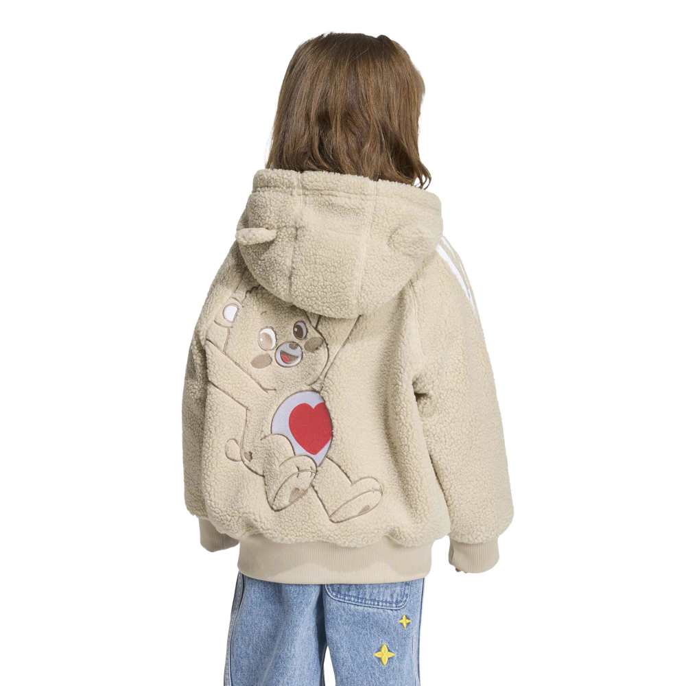 Adidas Kids Care Bears Fleece Tracktop - Khaki Heather
