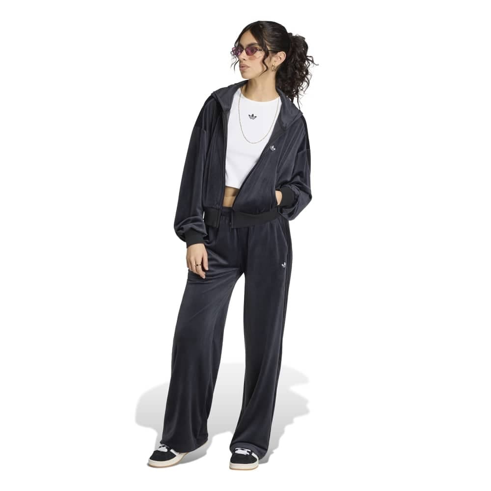 Adidas Essentials Velour Track Top - Black