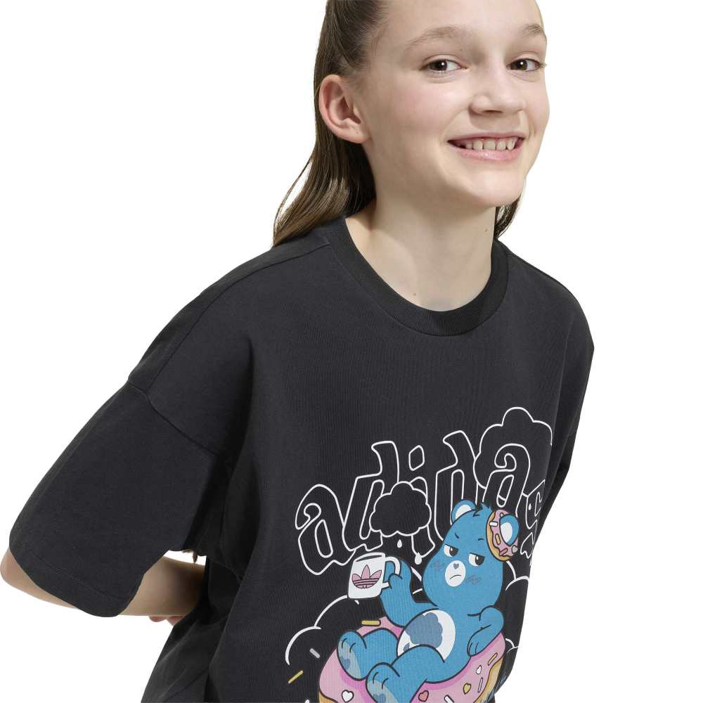 Adidas Kids Care Bears Slim 3-Stripes Tee - Black