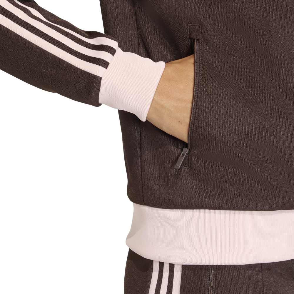 adidas Womens Classic Track Top - Aurora Coffee / Pink