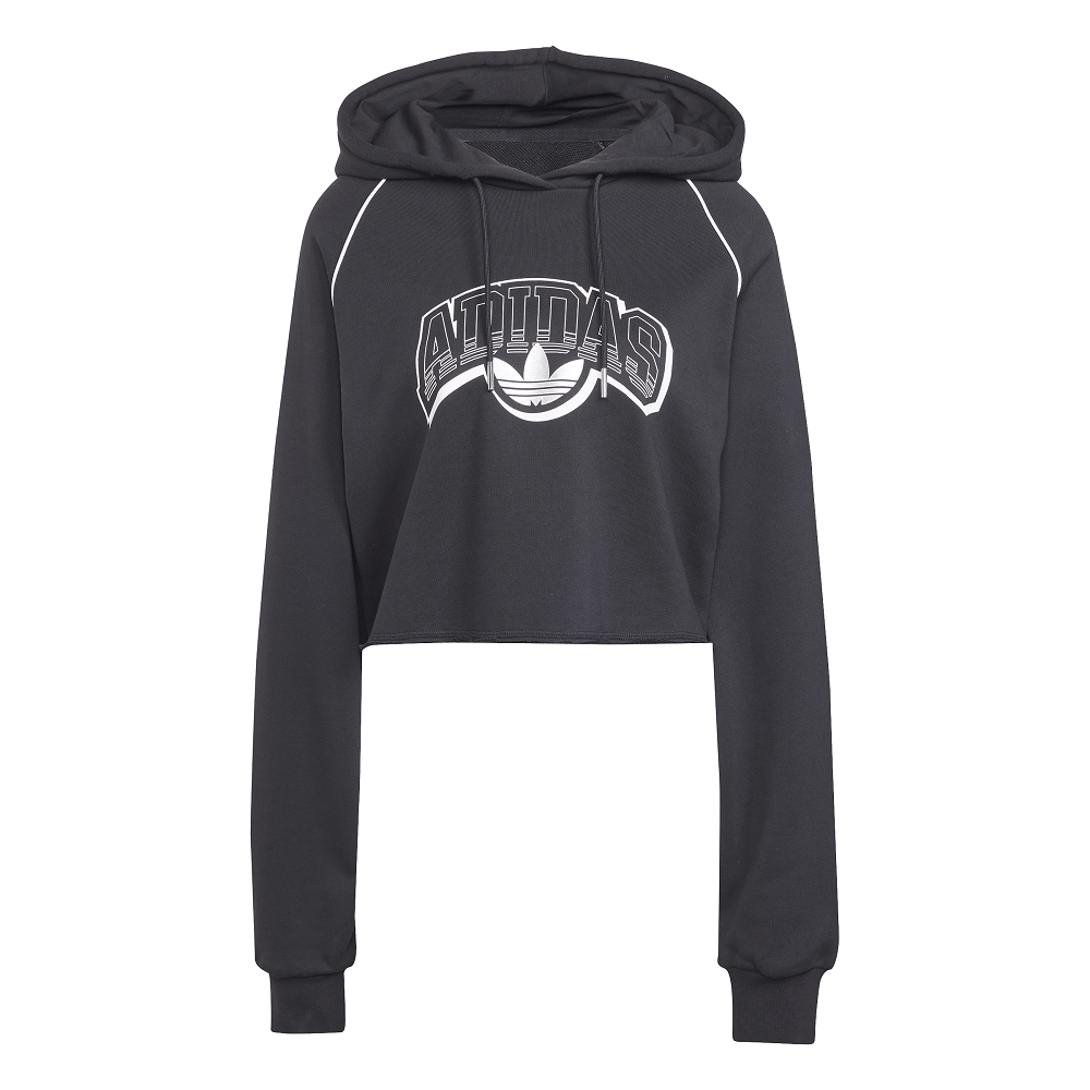 adidas Womens CS Cropped Hoodie - Black