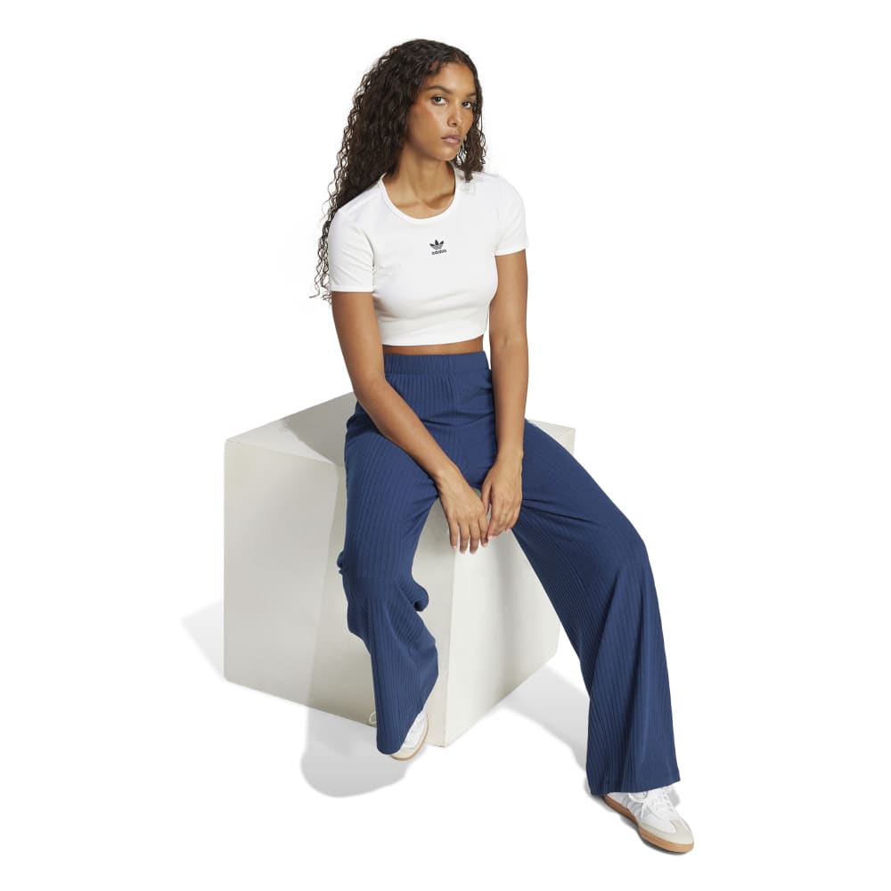 adidas Womens Essentials Ribbed Tee -White