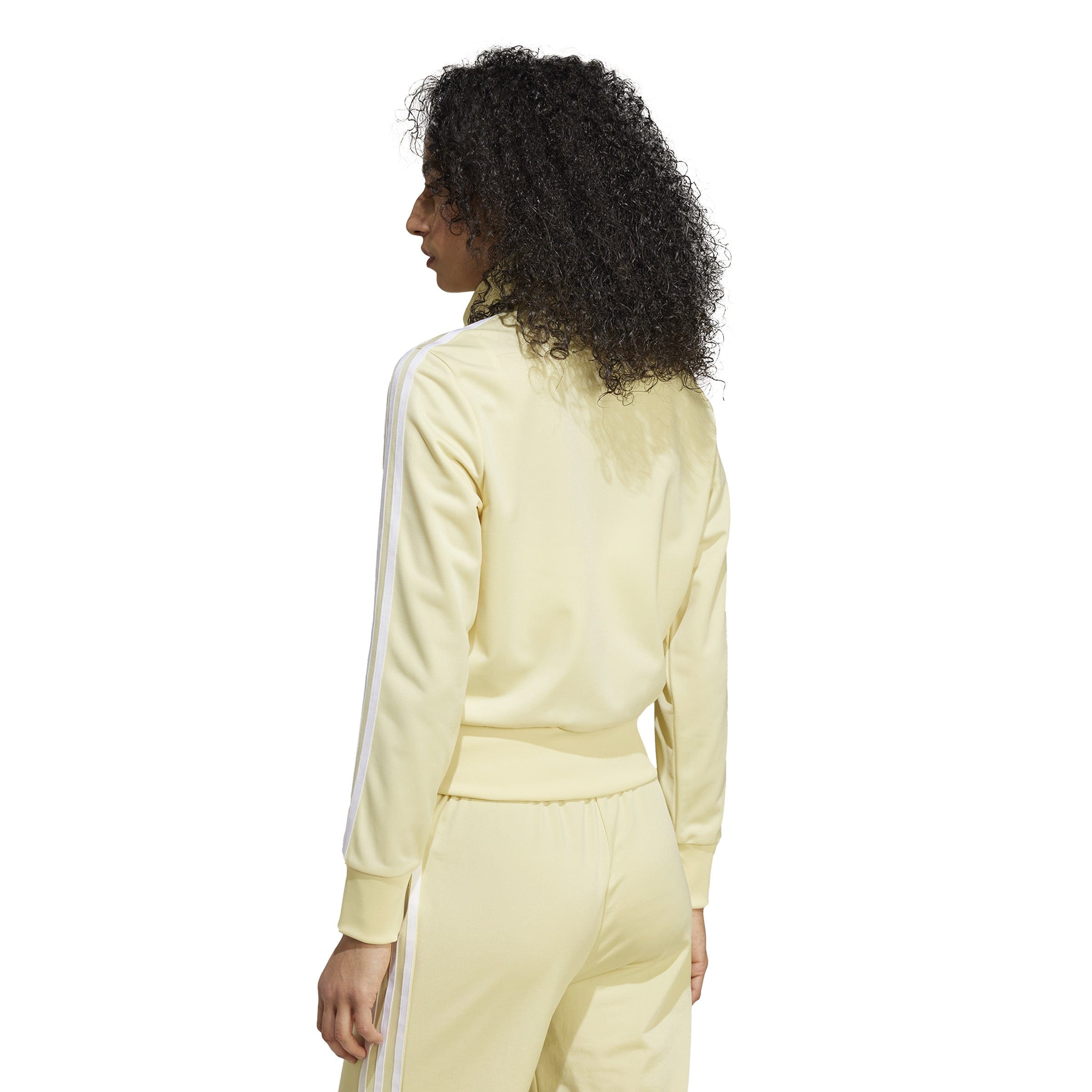 Adidas Womens Firebird Track Top - Powder Yellow / White