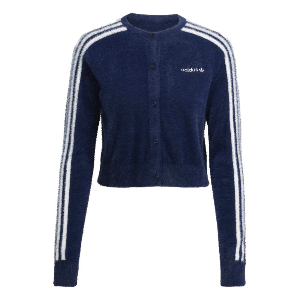 adidas Womens Fluffy Cardigan - Blue