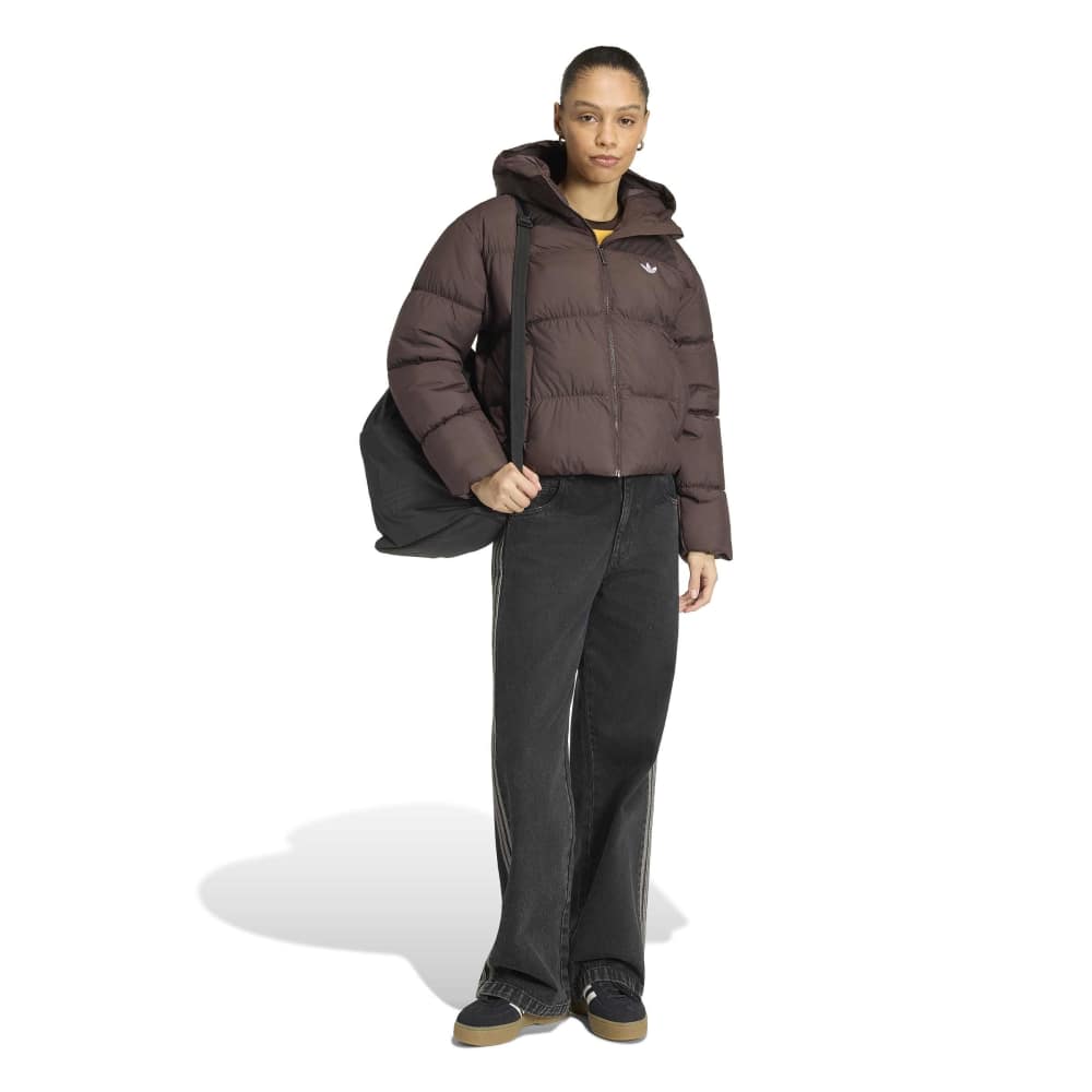 adidas Womens Hooded Padded Jacket - Aurora Coffee
