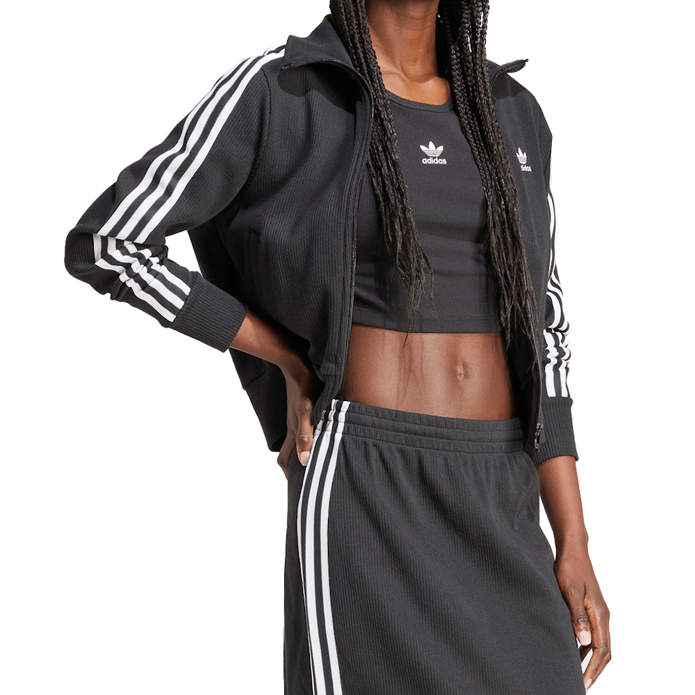 adidas Womens Knitted Track Top - Black