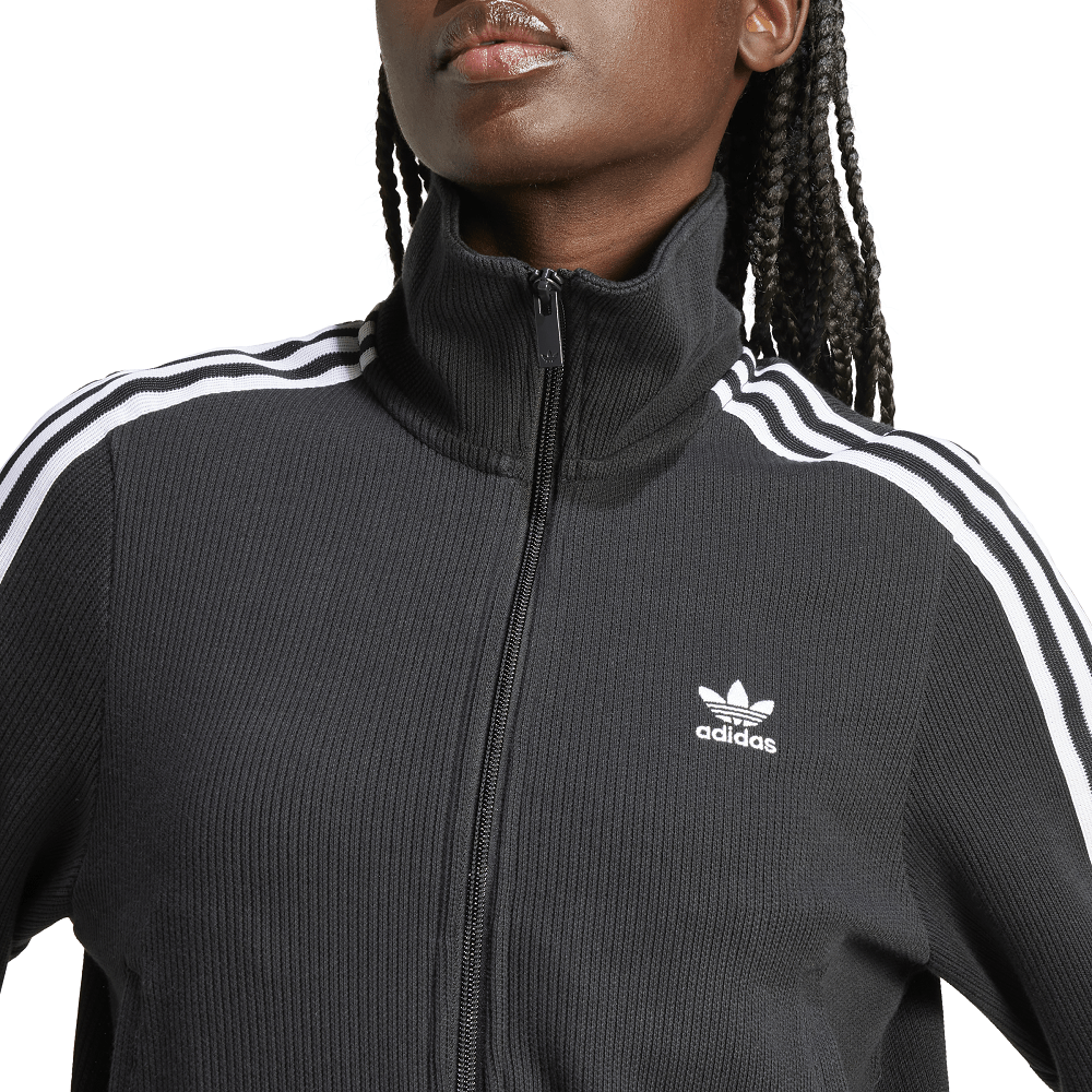adidas Womens Knitted Track Top - Black