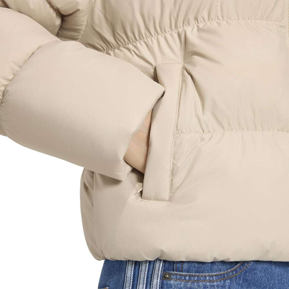 adidas Womens Short Padded Jacket - Khaki Three
