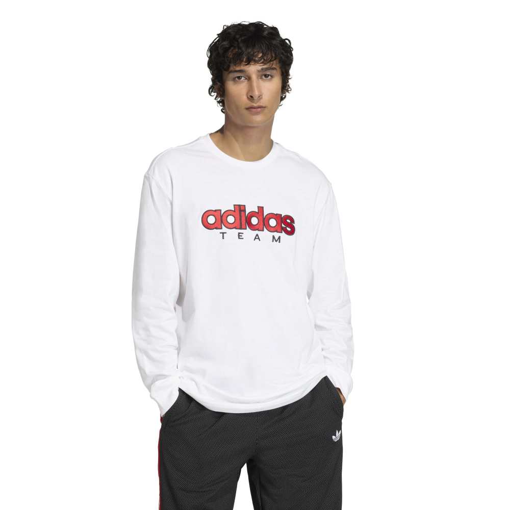 adidas GFX Long Sleeve Tee - White