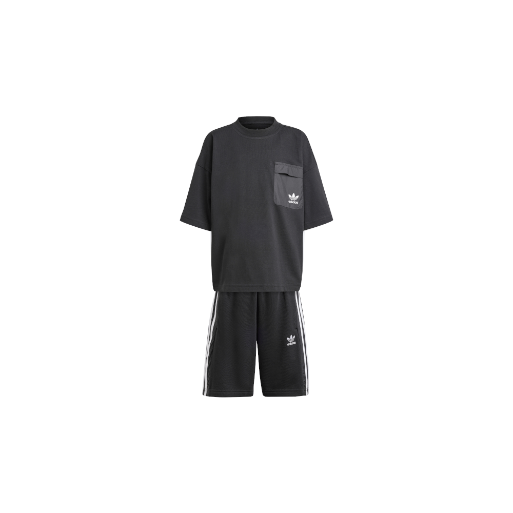 adidas Childrens Adicolor Short Tee Set - Black