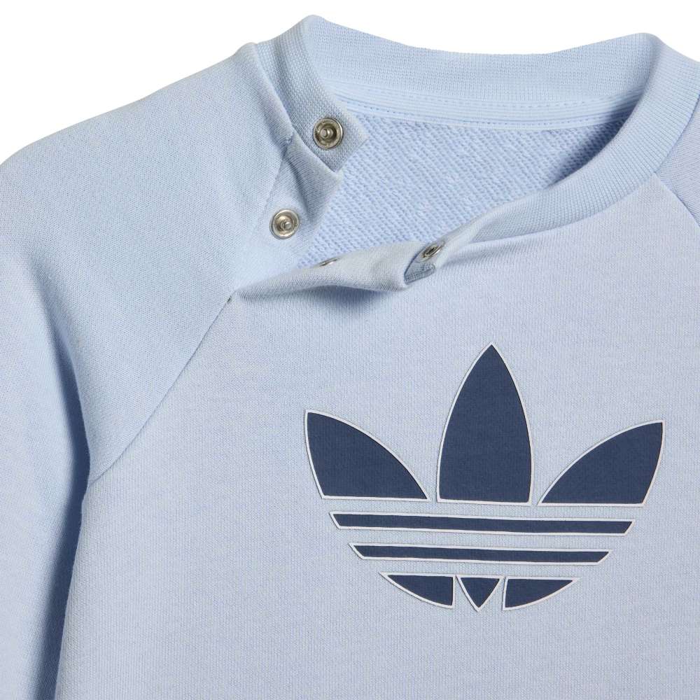 adidas Infants Trefoil Crew Set - Crystal Sky / Night Indigo