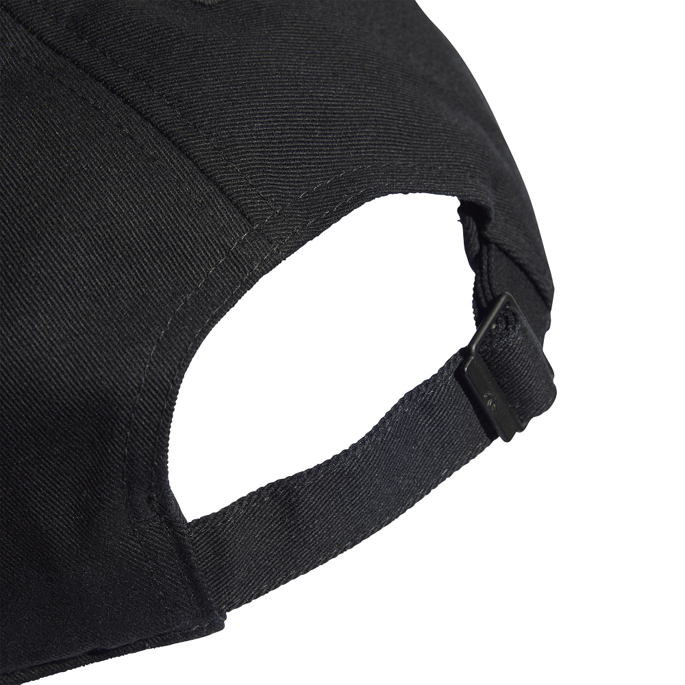 adidas 3-Stripe Strapback Cap - Black / Black