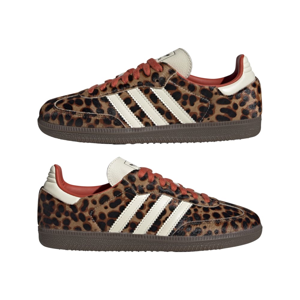 adidas Samba OG (Leopard) - Core Black / Preloved Red / Cream White