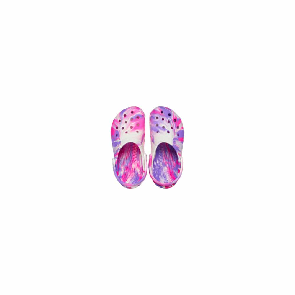 Crocs Infants Classic Glow Marbled Clog - Pink Crush / Multi