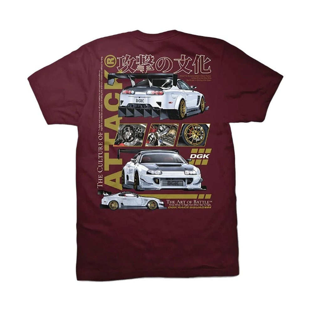 DGK Attack Tee - Burgundy
