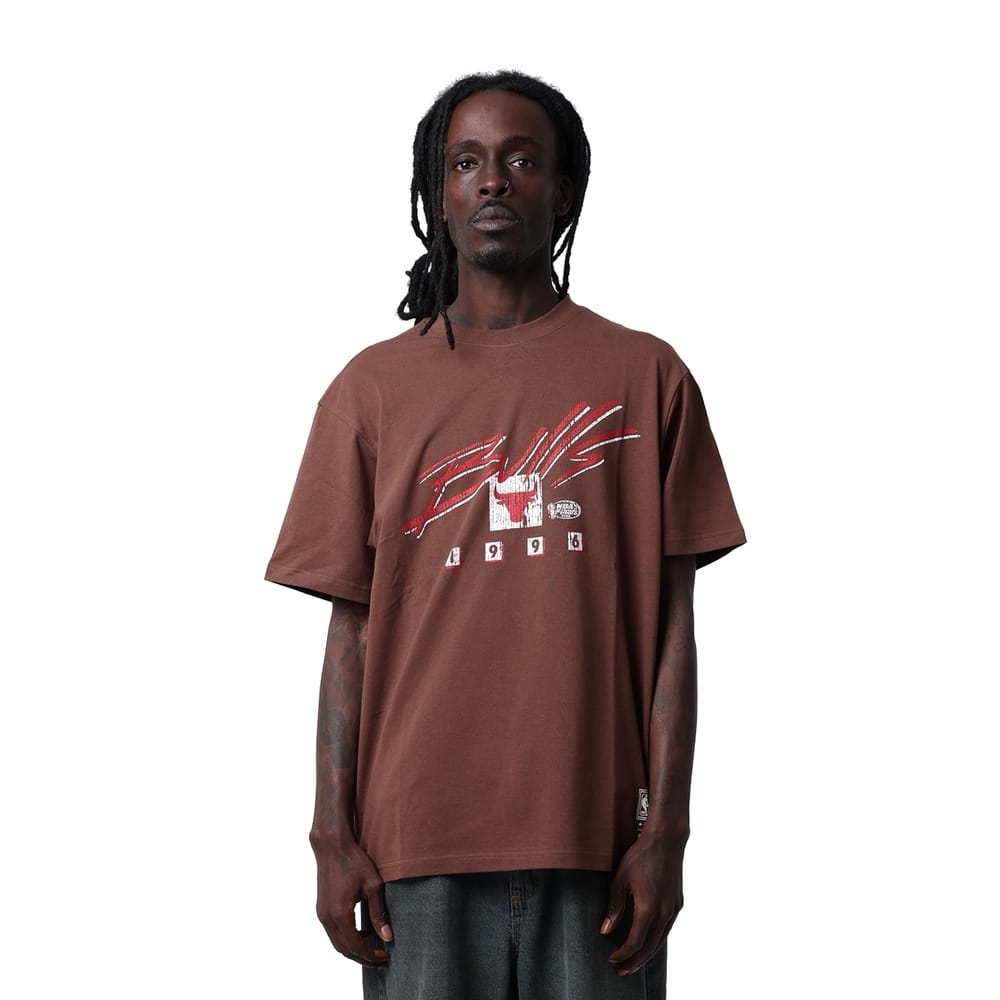 Mitchell & Ness 1998 Chicago Bulls Tee - Chocolate Brown