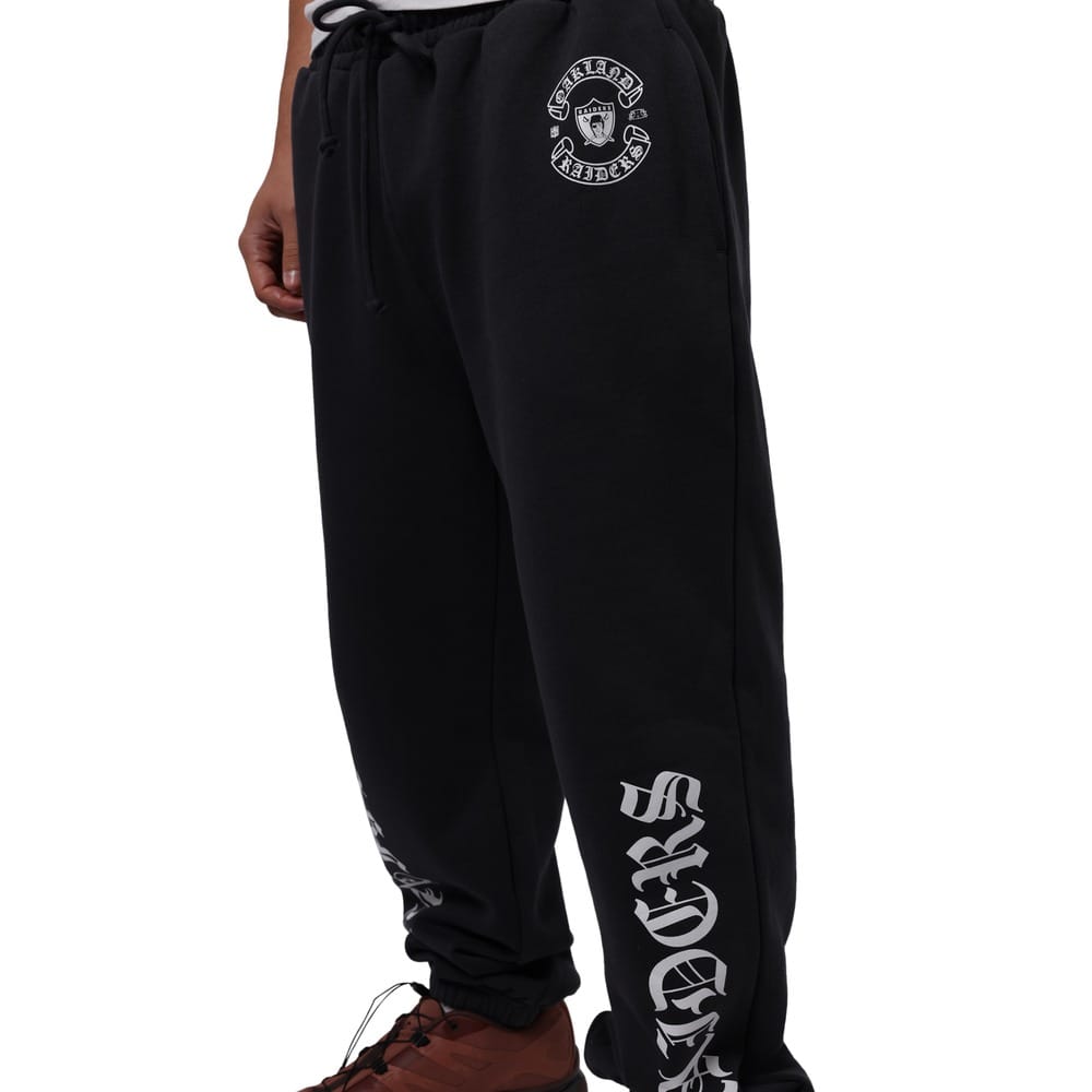 Mitchell & Ness First Down Sweat Pant Oakland Raiders - Washed Black