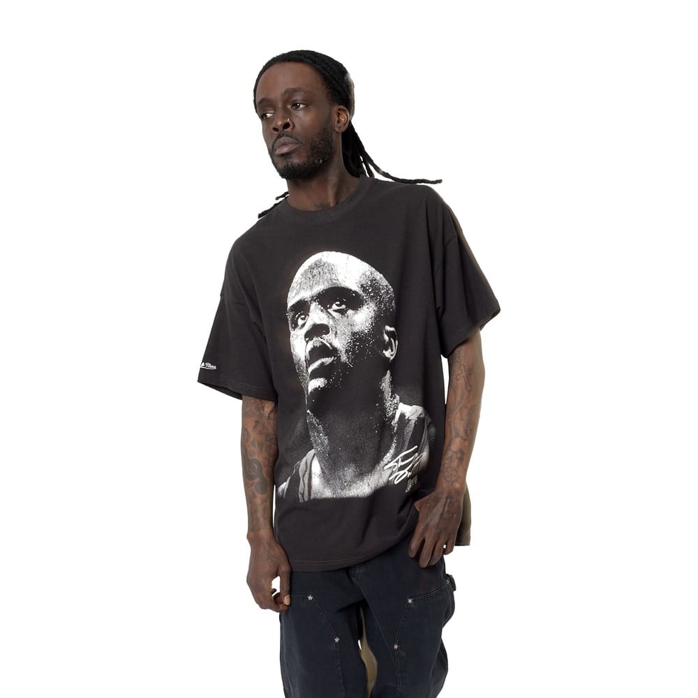Mitchell & Ness Bighead Shaquille O'Neal Tee - Faded Black