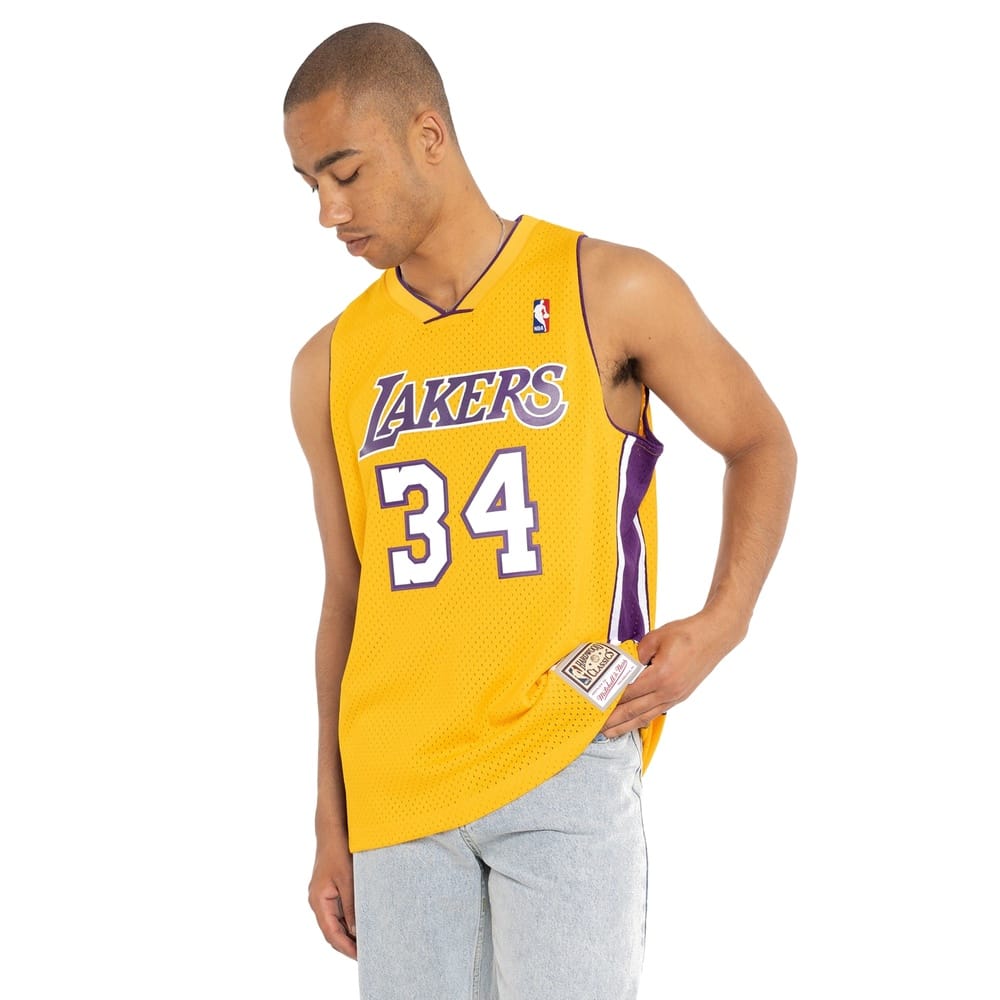 Mitchell & Ness Champ Swingman Jersey Los Angeles Lakers Shaquille O'Neal 99/00 - Yellow