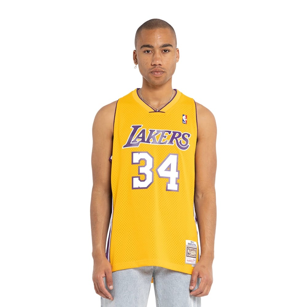 Mitchell & Ness Champ Swingman Jersey Los Angeles Lakers Shaquille O'Neal 99/00 - Yellow