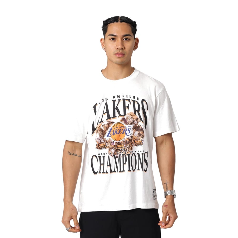 Mitchell & Ness Chasing Dreams Los Angeles Lakers Tee - Vintage White