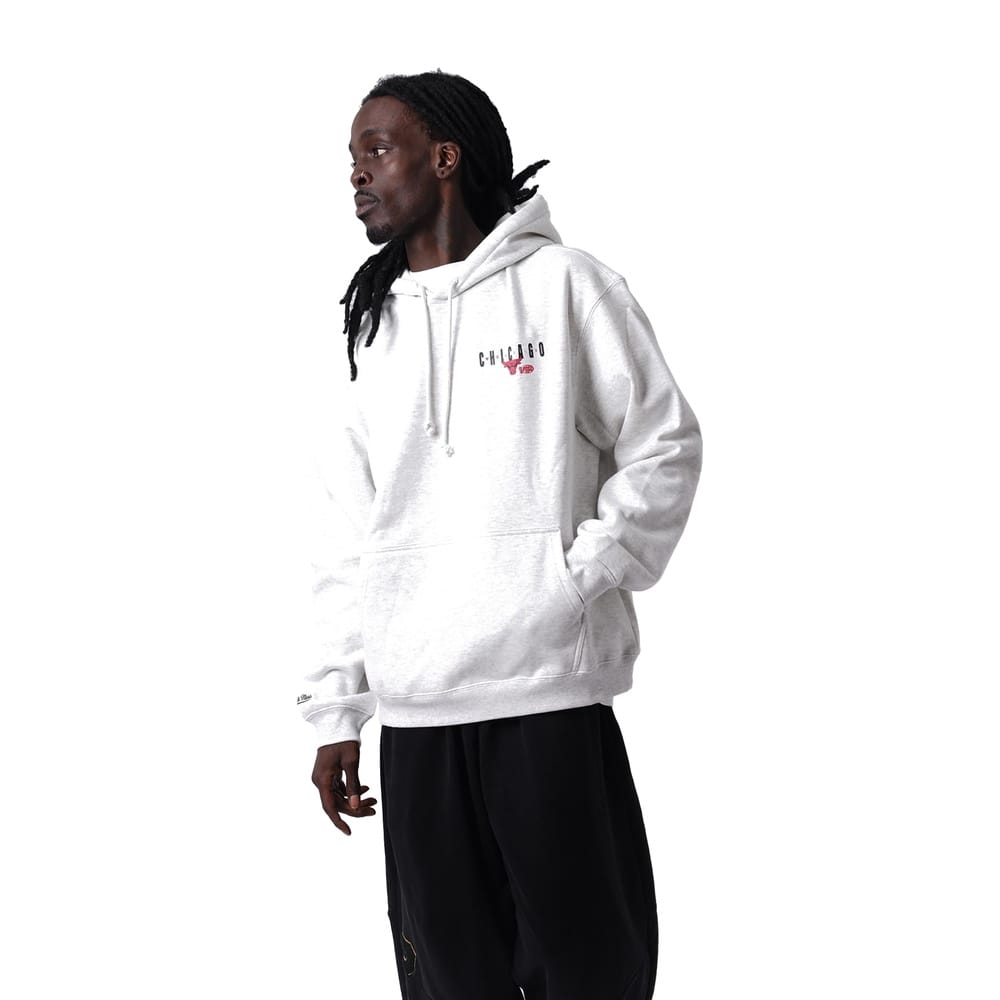 Mitchell & Ness Chicago Bulls 6 Time Hoodie - Silver Marle