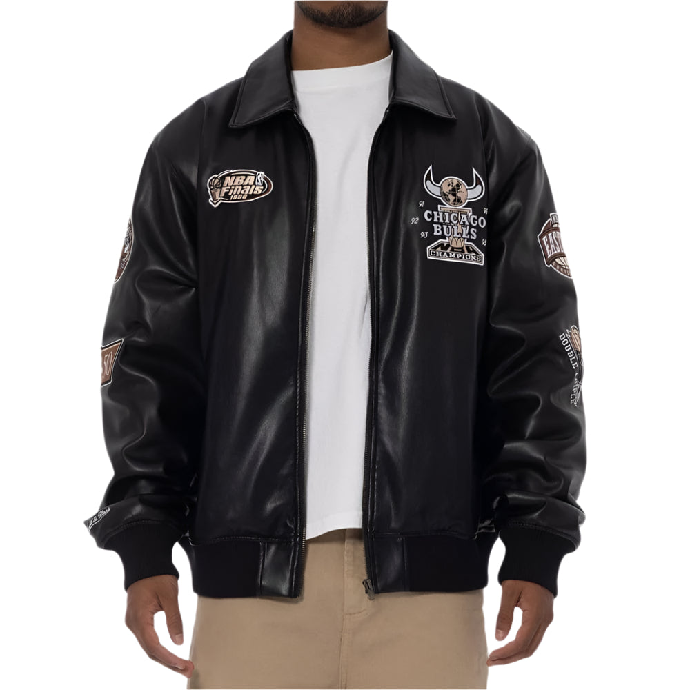 Mitchell & Ness Chicago Bulls 6 Time Jacket - Black