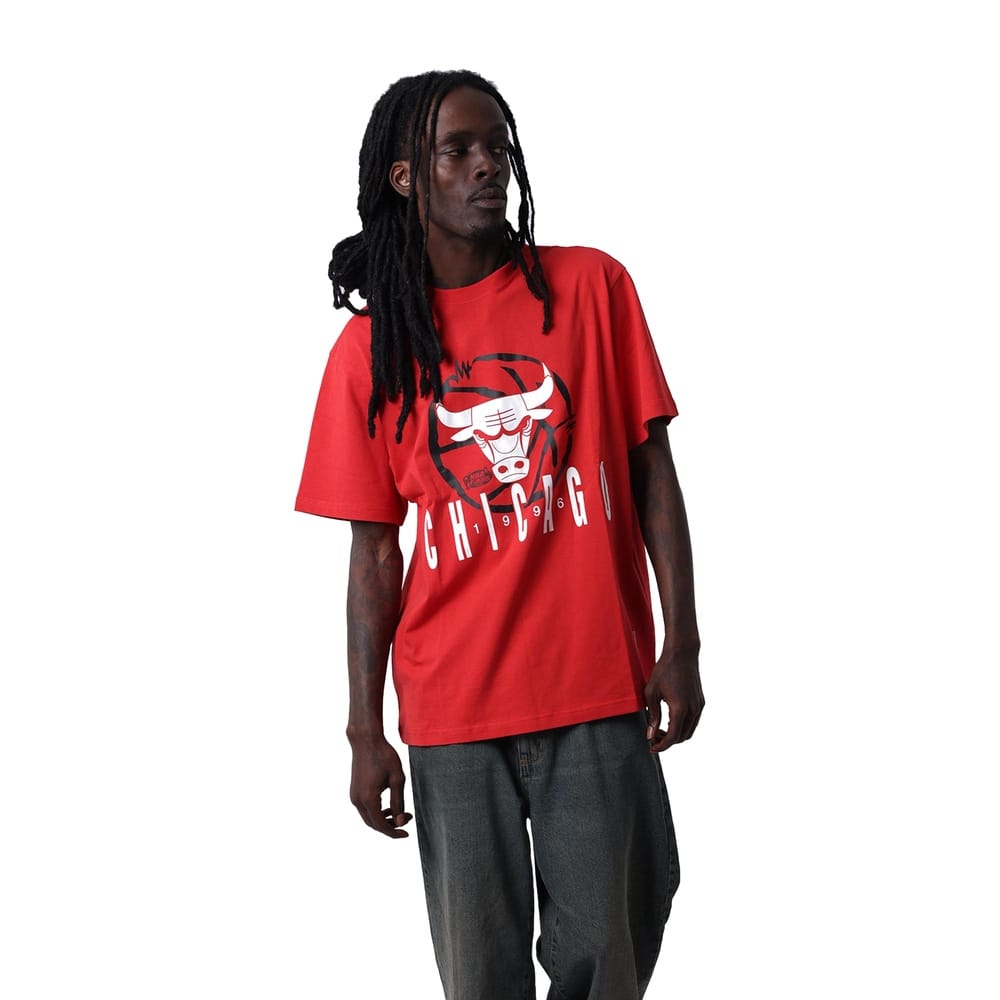 Mitchell & Ness Chicago Bulls Marker Tee - Red